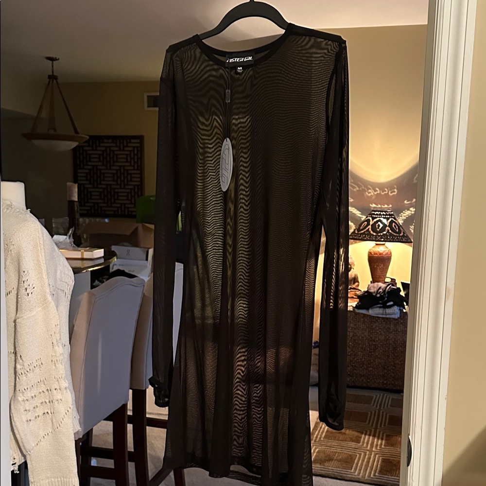 POSTER GIRL Black Mesh dress top